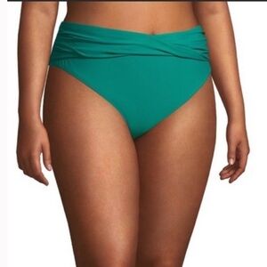 Women's Plus V-Wire Green Ocean Swimsuit Bottom
